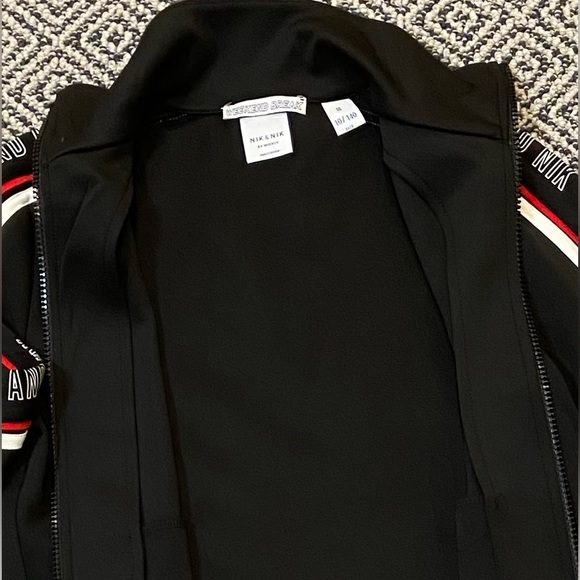 🎉 GUC! 🎉 Nik & Nik Size 10 Black with Red-White Piping Full-Zip Jacket - Picture 2 of 7